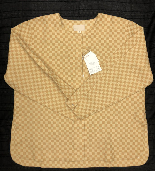 [ FROM ] Mustard Gingham Shirt Jacket